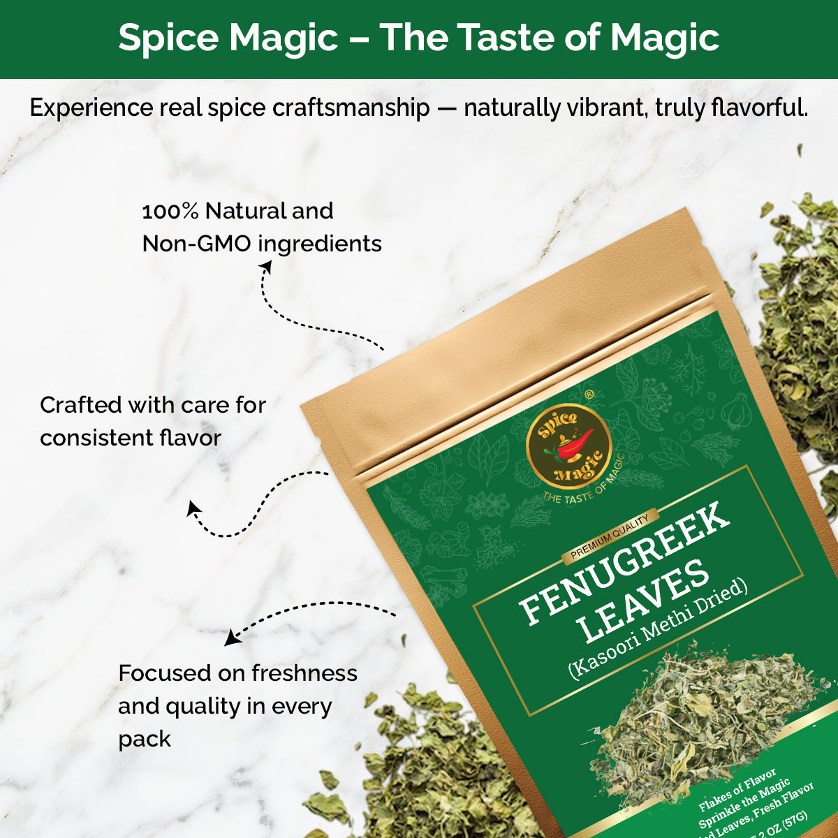 FENUGREEK LEAVES (Kasoori Methi Dried)